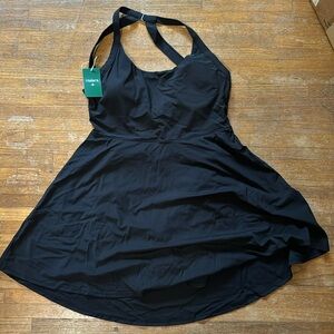 Black Halara Backless Twisted Active Dress Easy Peezy Edition 2XL